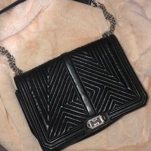 Rebecca minkoff large geo quilted love crossbody